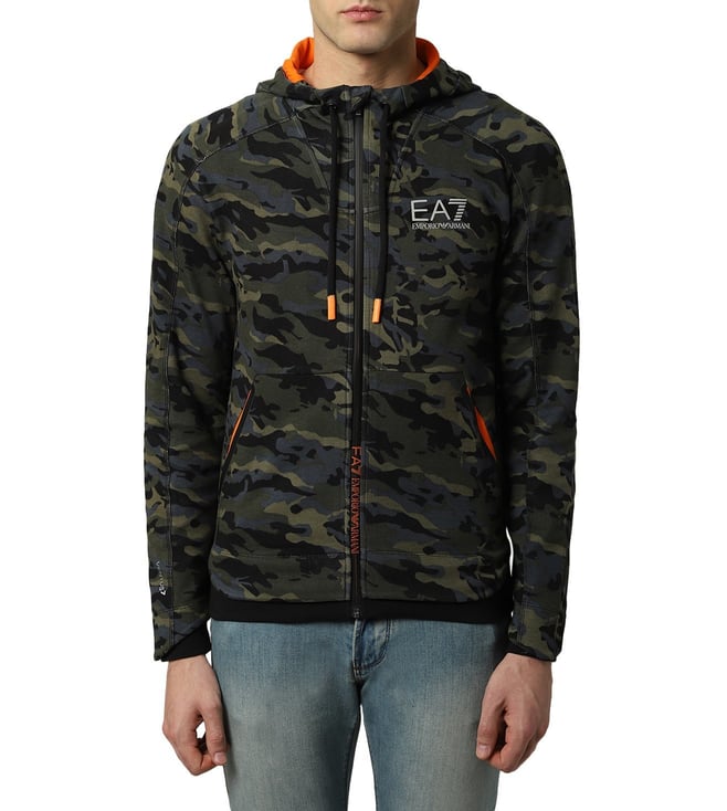 ea7 camo hoodie