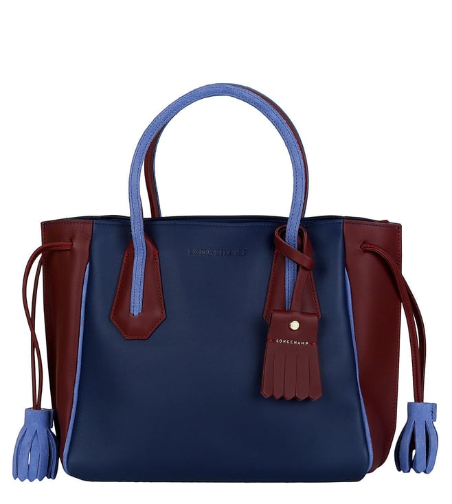 Buy Longchamp Blue Penelope Tricolore Small Satchel for Women Online Tata CLiQ Luxury