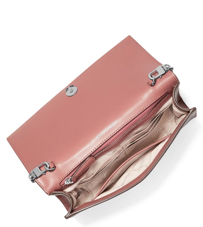 michael michael kors bellamie polished leather clutch