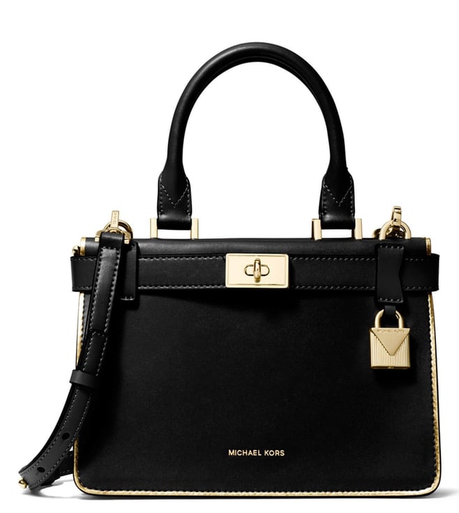 Buy MICHAEL Michael Kors Black Tatiana Medium Satchel for Women Online Tata CLiQ Luxury