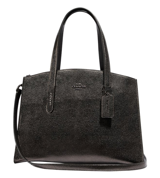 coach charlie medium carryall in pebble leather