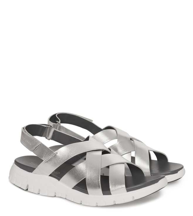 cole haan silver sandals