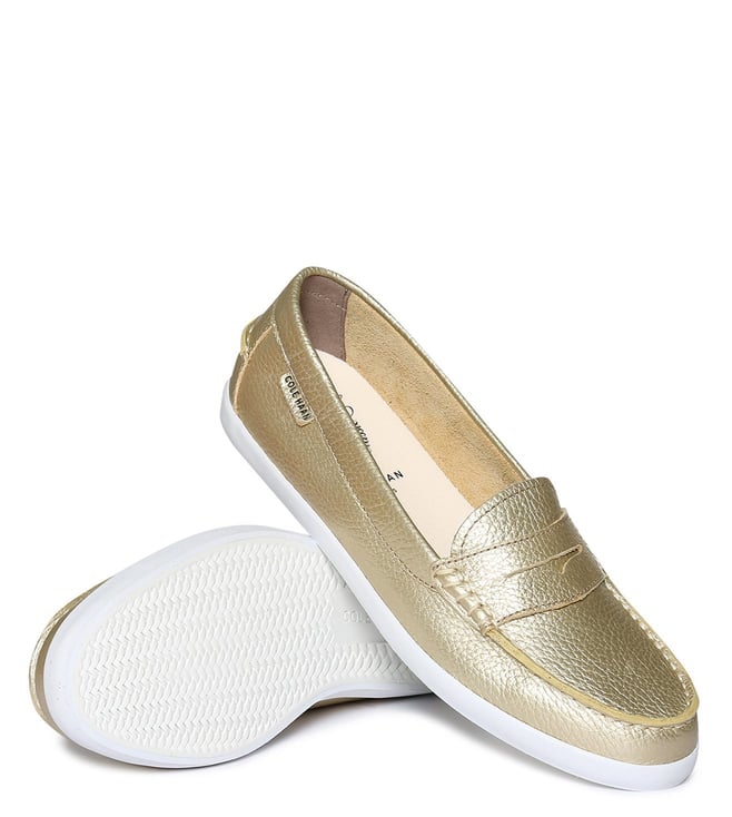 cole haan gold loafers