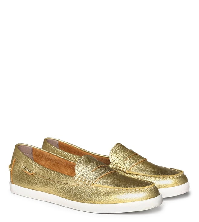 cole haan gold loafers