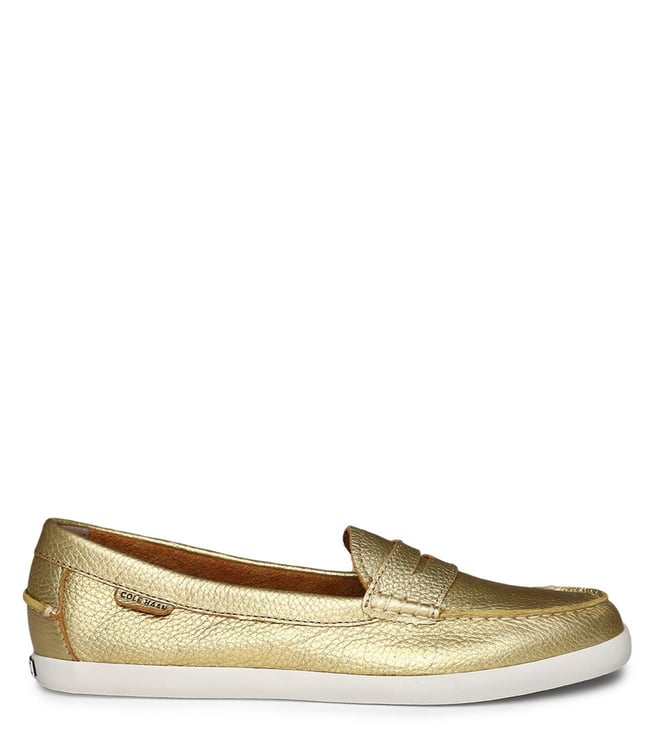 cole haan gold loafers