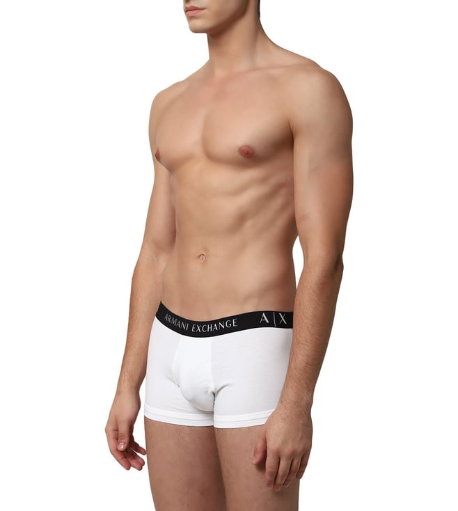 Buy Armani Exchange Bianco Comfort Fit Boxers - Pack Of 2 for Men Online @  Tata CLiQ Luxury