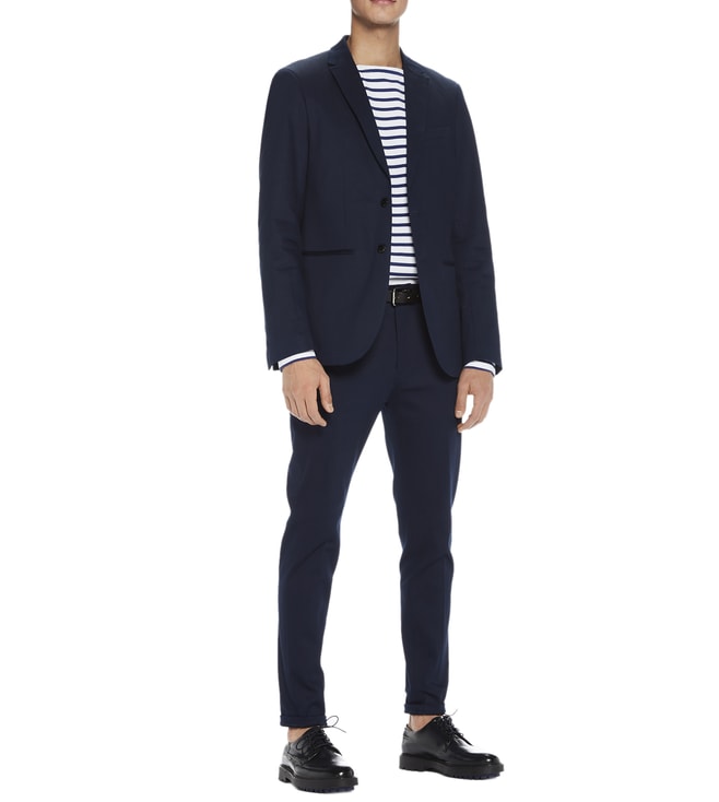 Buy Scotch & Soda Indigo AMS Blauw Stretch Denim Suit Blazer for Men ...
