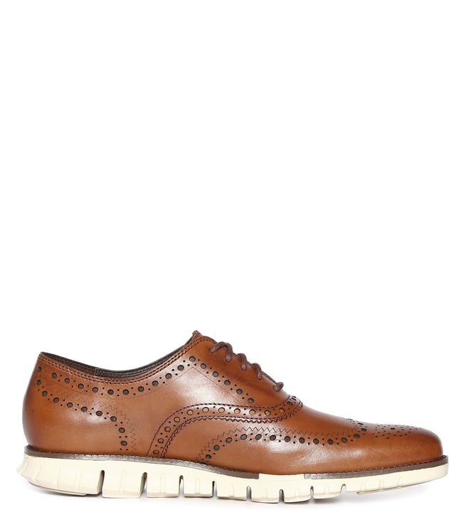 Buy Cole Haan Brown Zerogrand Wingtip 