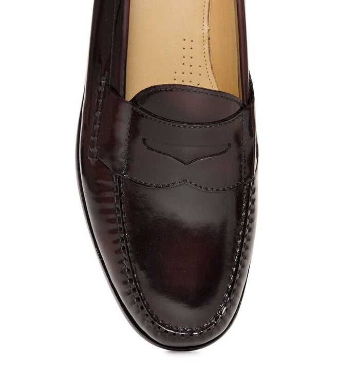 Buy Cole Haan Burgundy Pinch Grand Penny Loafers For Men Online Tata Cliq Luxury 0372