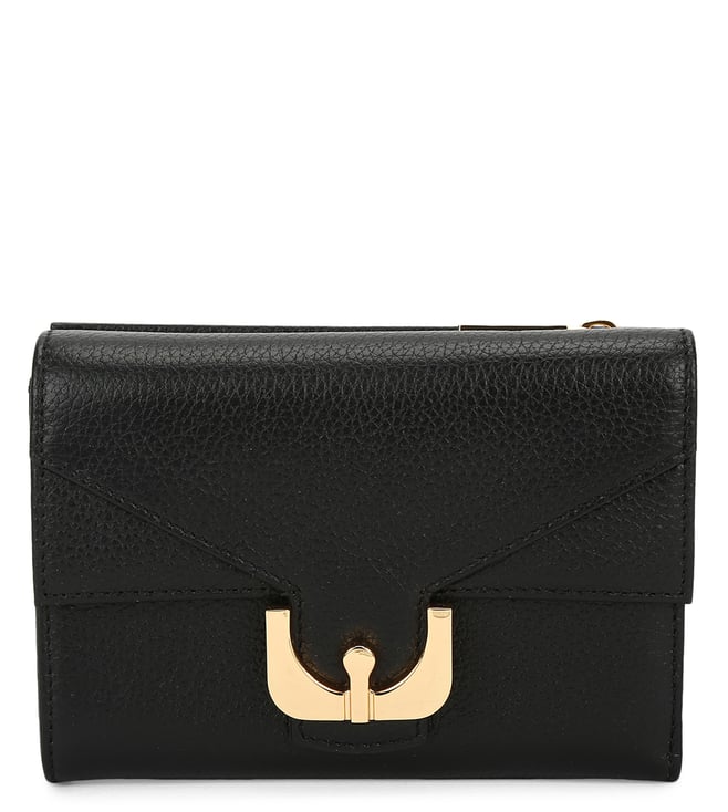 Buy Coccinelle Noir Ambrine Mini Wallet for Women Online Tata