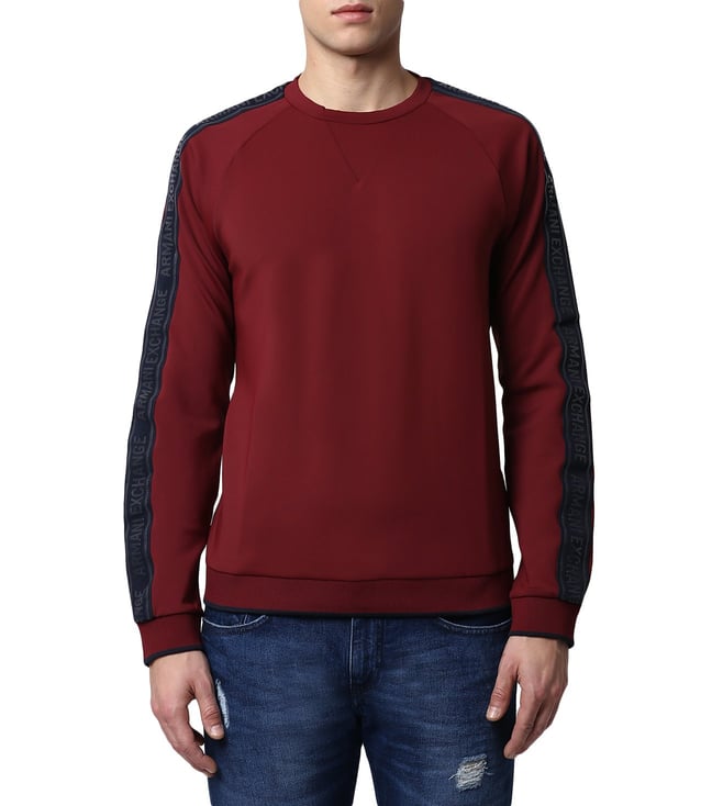 Buy Armani Exchange Reflective Logo Tape Sweatshirt for Men Online @ Tata  CLiQ Luxury