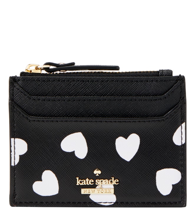 Buy Kate Spade Black & Cream Heart Lalena Small Credit Card Case Online @  Tata CLiQ Luxury