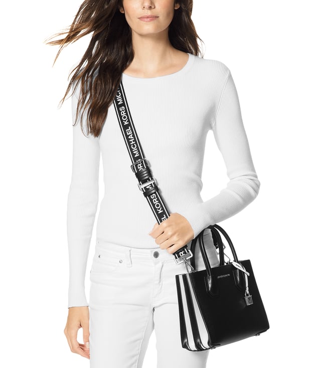 Buy Michael Kors Black Mercer Medium Cross Body Bag for Women Online ...