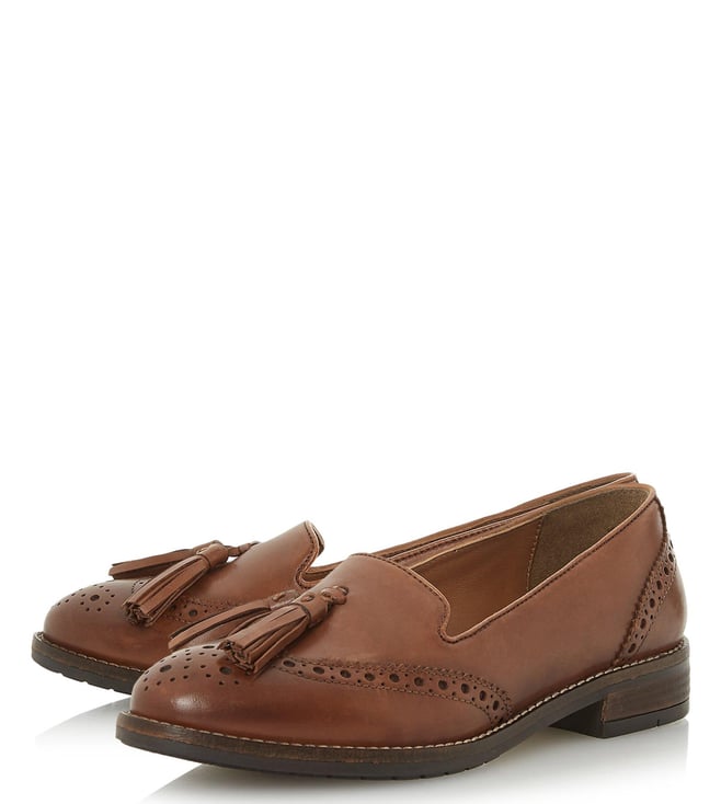 dune tan loafers womens