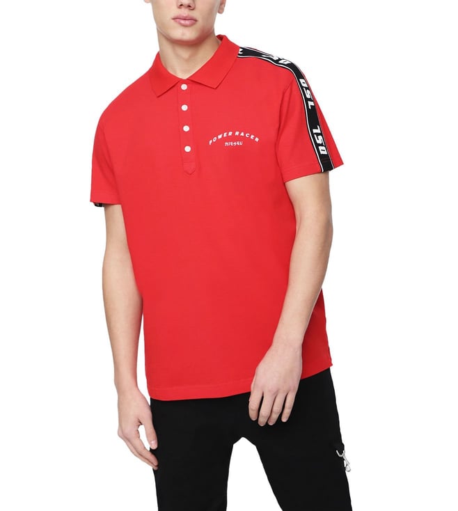 Buy Diesel Red T-Gorou Polo T-Shirt for Men Online @ Tata CLiQ Luxury