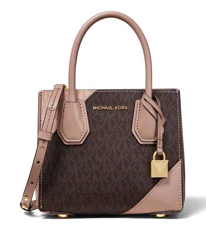 Buy Michael Kors Brown & Fawn Mercer Logo Print Cross Body Bag for Women  Online @ Tata CLiQ Luxury