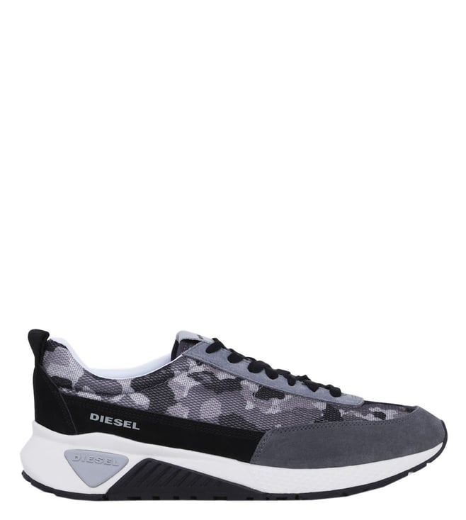 Buy Diesel Grey Camo Print SKB Low Lace Men Sneakers for