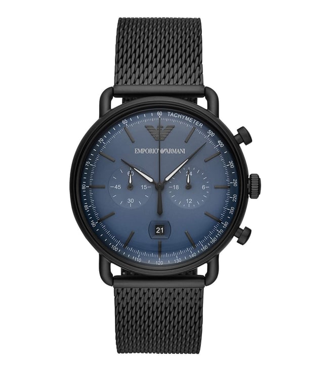 Buy Emporio Armani Aviator AR11201 Blue Dial Watch for Men Online Tata CLiQ Luxury