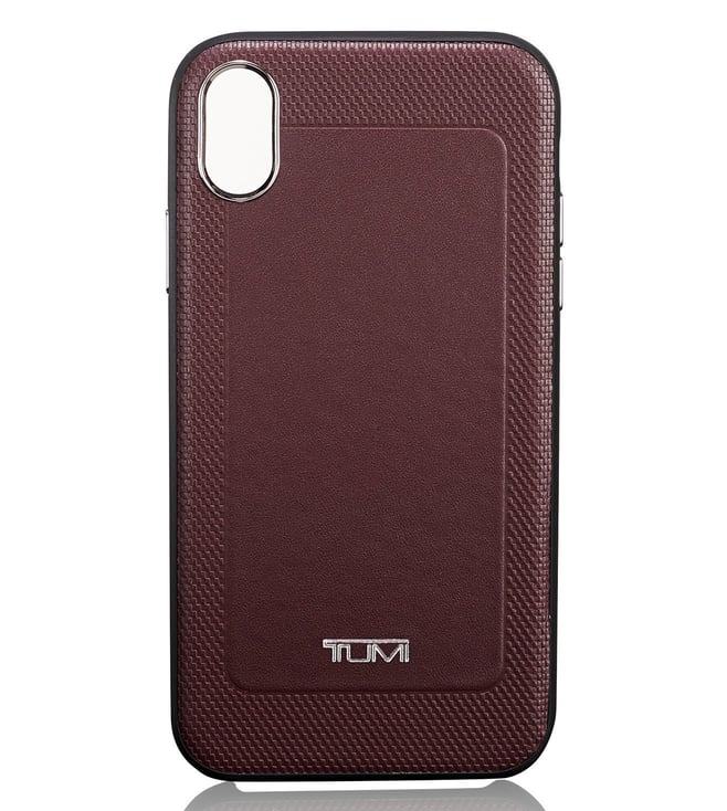 Buy Tumi Burgundy Medium Protective Leather Co Mold iPhone X XS Case Online Tata CLiQ Luxury