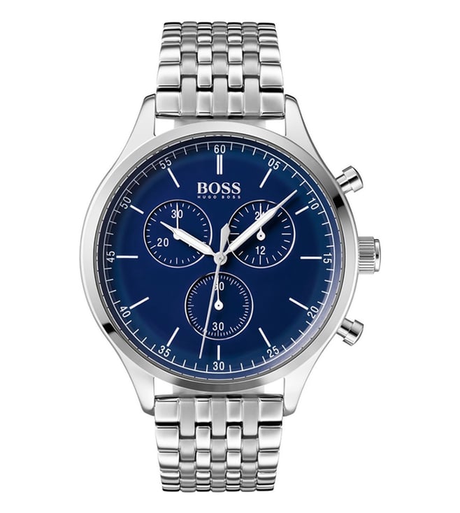 hugo boss blue dial watch