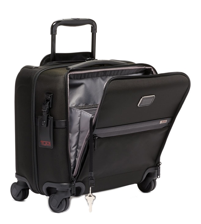 Buy Tumi Black Alpha 3 Medium Top Handle 4 Wheeled Carry-On Luggage Online @ Tata CLiQ Luxury