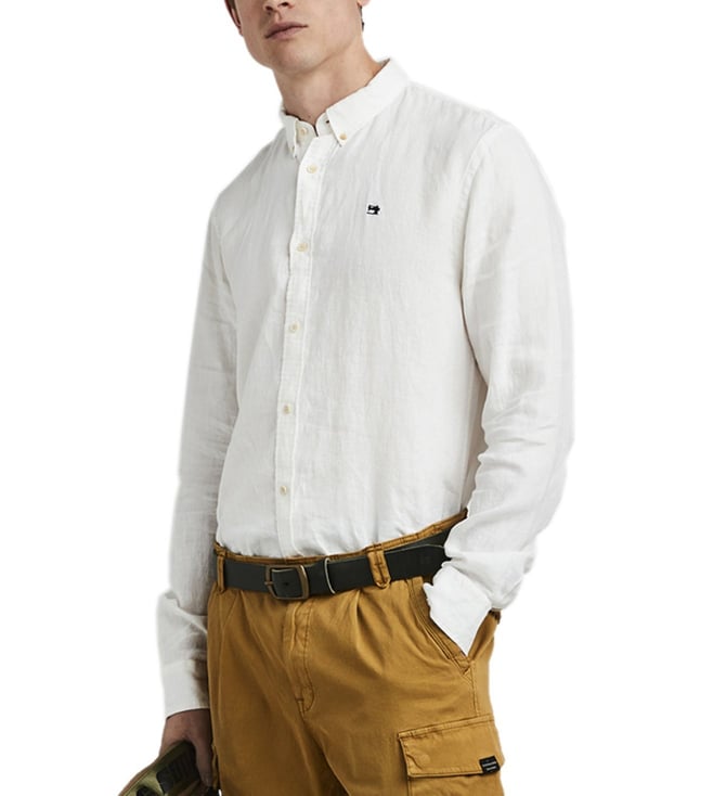 scotch and soda white shirt