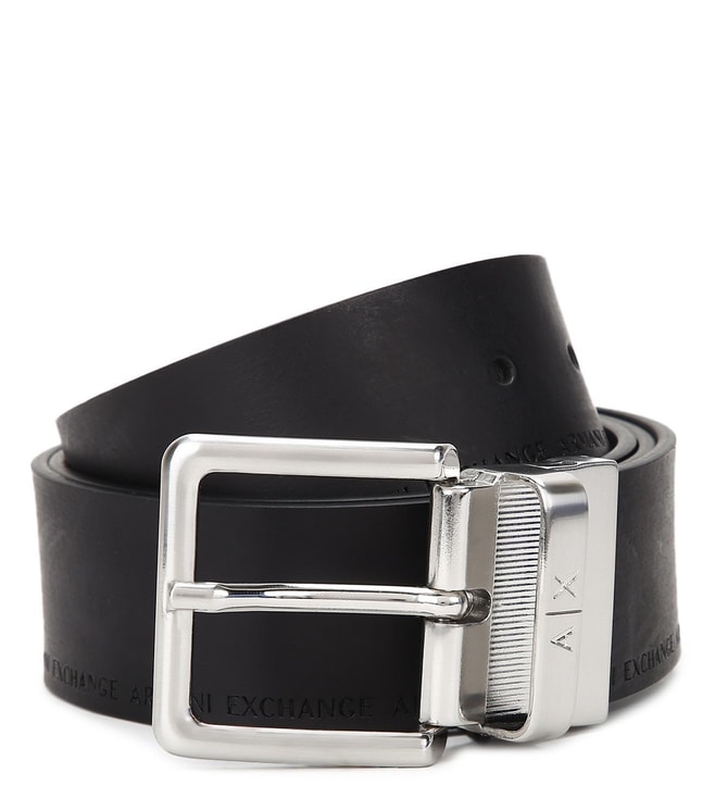 Buy Armani Exchange Black & Magnet Cut-To-Size Reversible Belt for Men Online @ Tata CLiQ Luxury