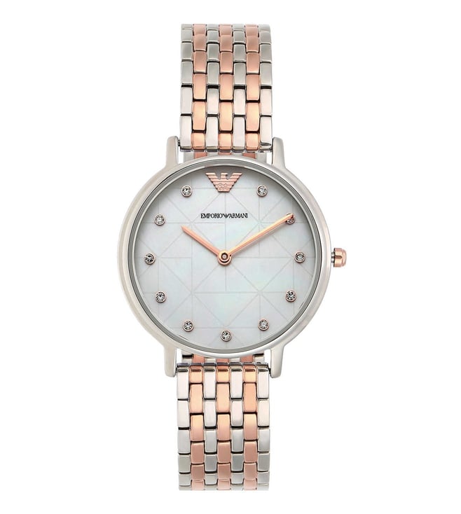 emporio armani two tone watch