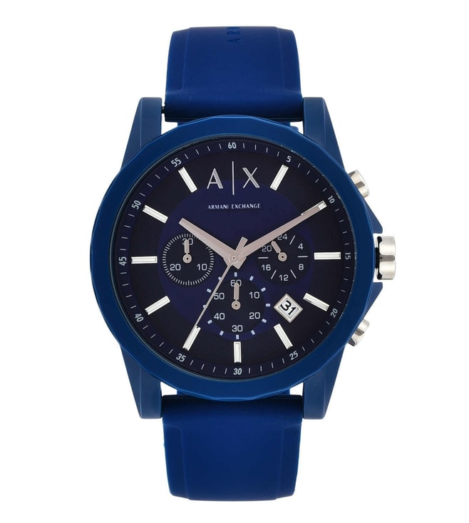Buy Armani Exchange @ CLiQ Watch Men For Online for Blue Luxury Tata AX1327 Outerbanks Men