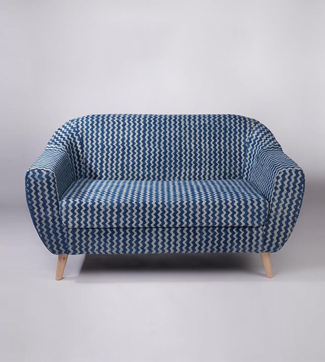 Buy Brand Indigo Rajasthan Dhurrie Wave Motif 2 Seater Loveseat