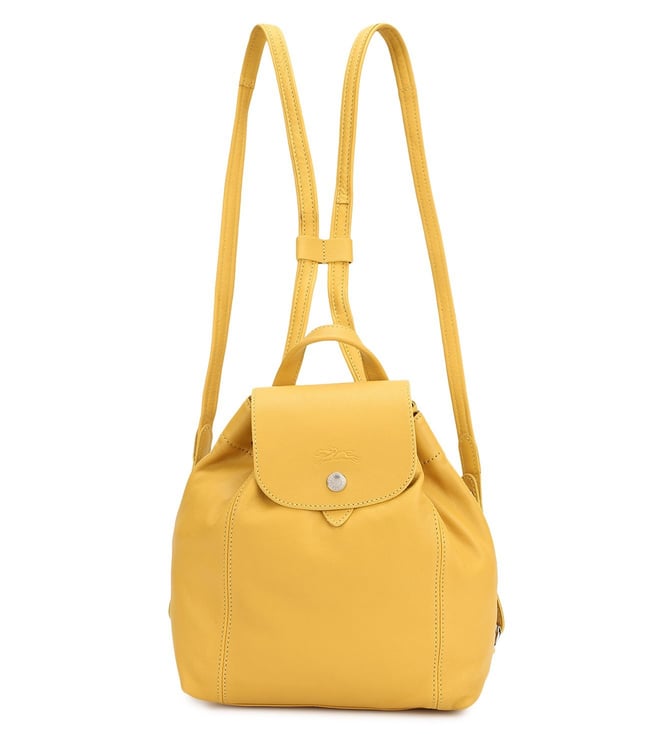 longchamp yellow backpack