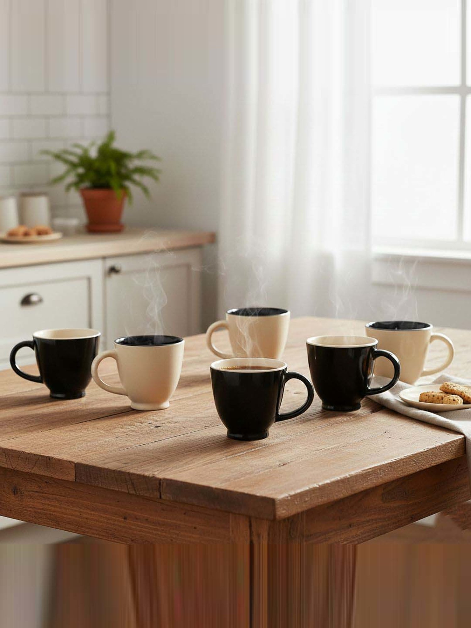ビカクシダ p.black tea oc Buy BlackCarrot Black & White Stoneware Tea Cup - Set of 6 (180 ml