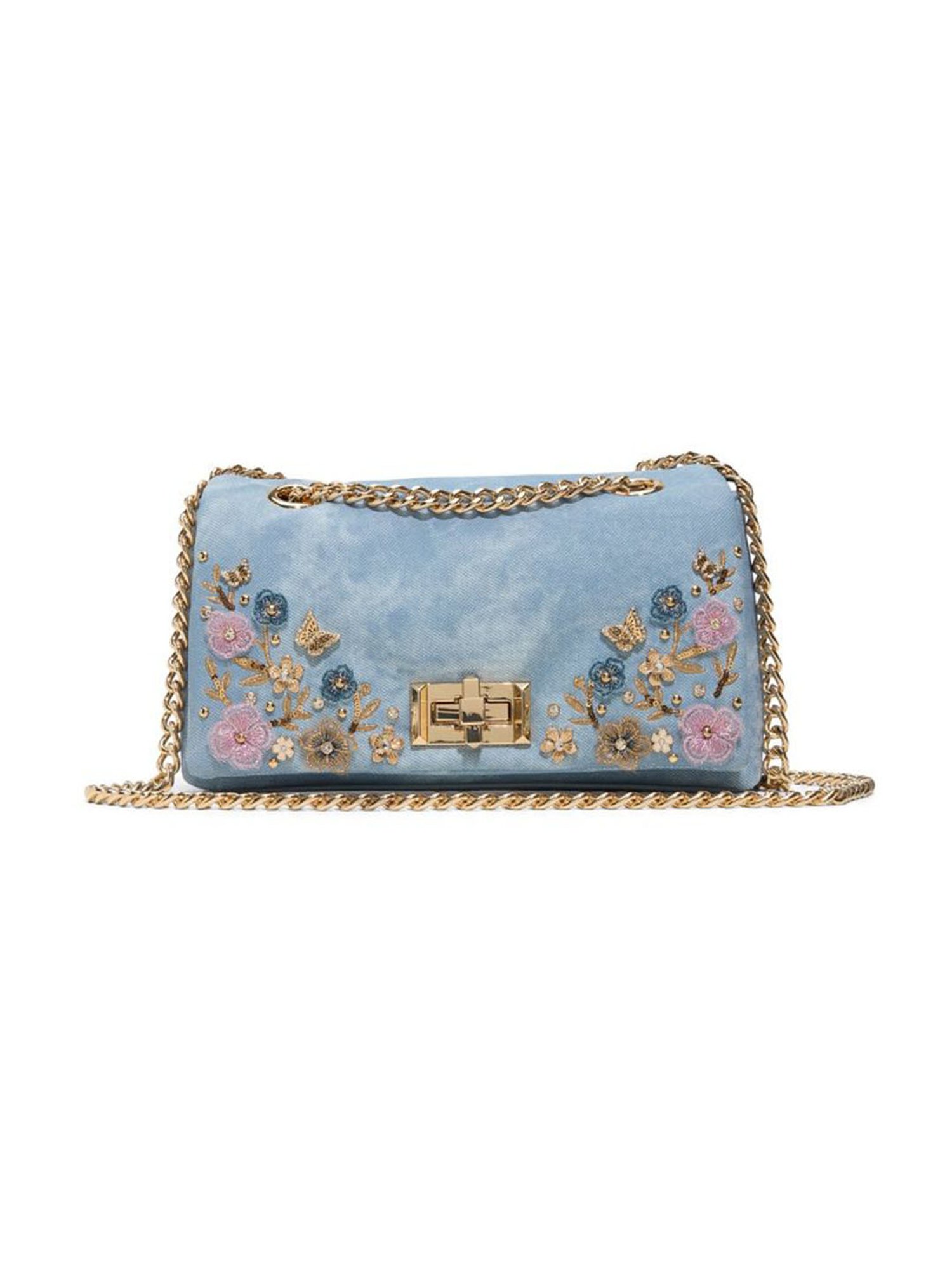 Aldo Denim BRIZIA Floral Medium Cross Body Bag