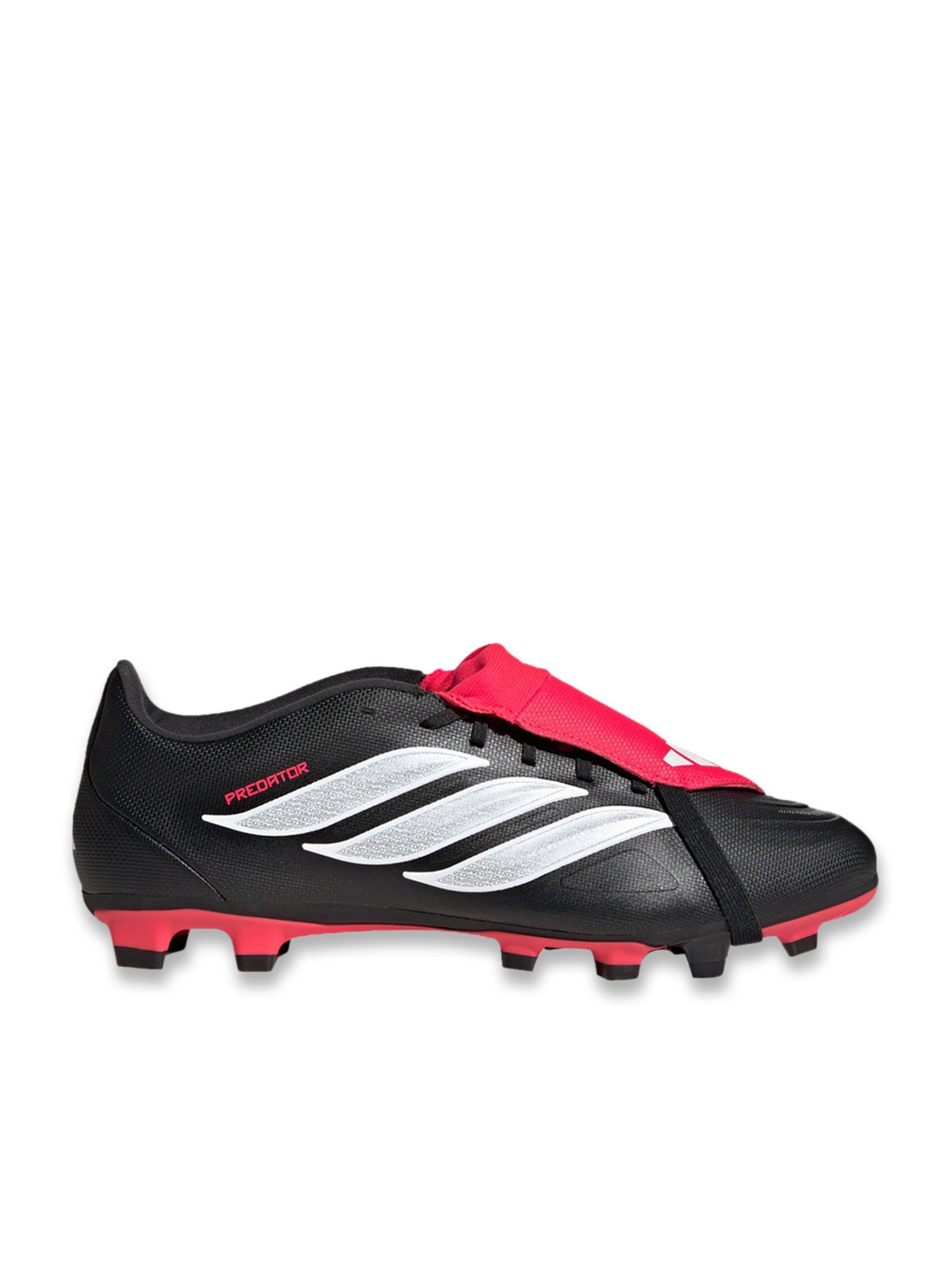 Adidas Men's Predator Club FT FG MG Black & Red Football Shoes
