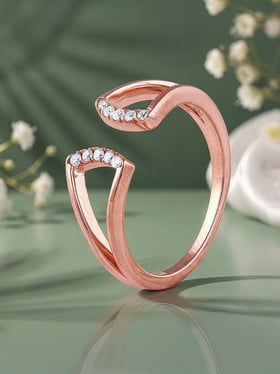 Buy GIVA 925 Sterling Silver Rose Gold Regal Apex Ring for Women