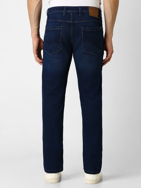 Buy Van Heusen Denim Labs Navy Cotton Slim Fit Jeans for Mens