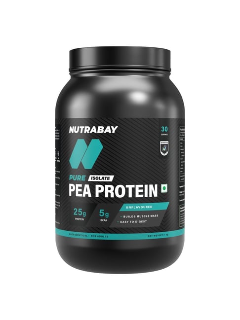 Nutrabay Pure 100% Pea Protein Isolate Powder - 1kg