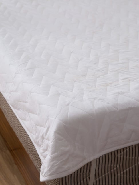 Maspar White Cotton Double Waterproof Mattress Protector-image-4