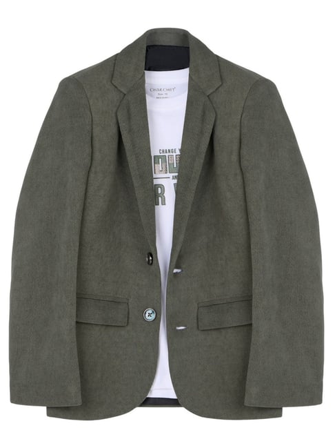 Charchit Boys Green Blazer with T-Shirt-picture-32