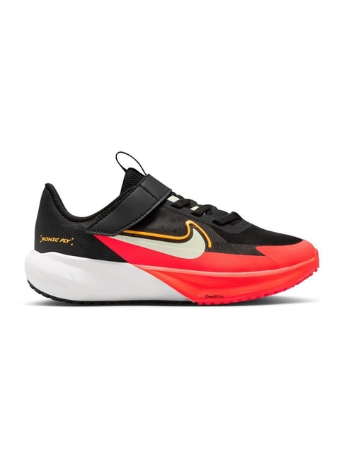 Nike Kids Sonic Fly Black & Laser Orange Running Shoes