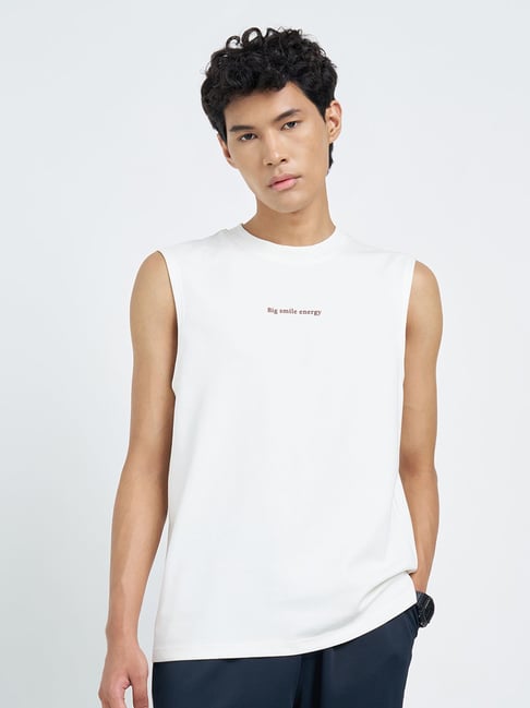 Ajile By Pantaloons White Alyssum Relaxed Fit Vest