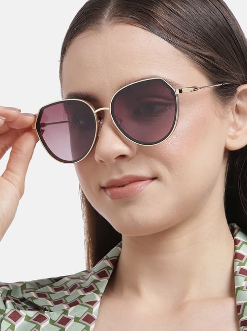 Carlton London Brown UV Protection Rectangular Sunglasses for Women-image-45