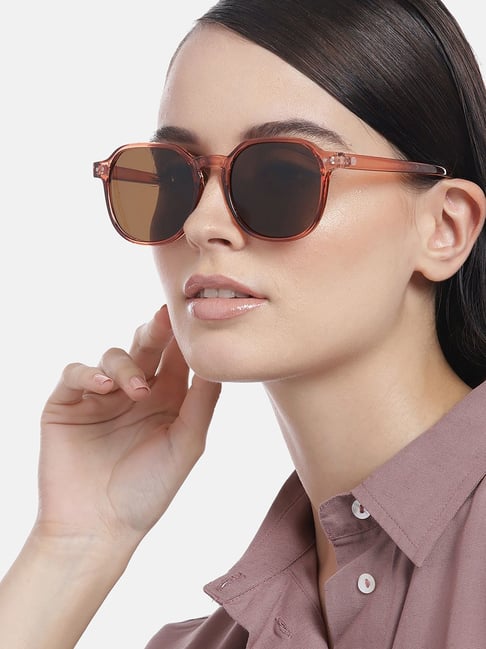 Carlton London Brown UV Protection Rectangular Sunglasses for Women-image-48