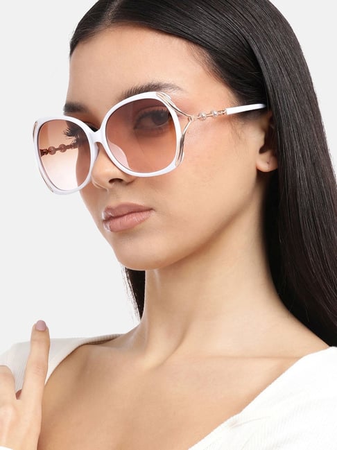 Carlton London Brown UV Protection Oversize Irregular Sunglasses for Women-image-38