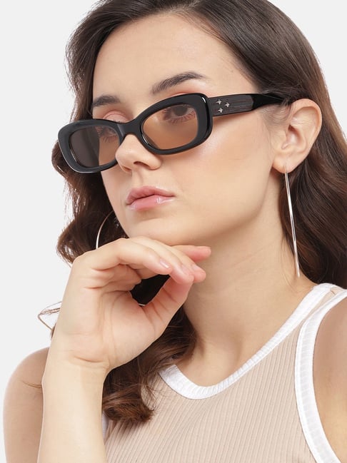 Carlton London Brown UV Protection Rectangular Sunglasses for Women-image-47
