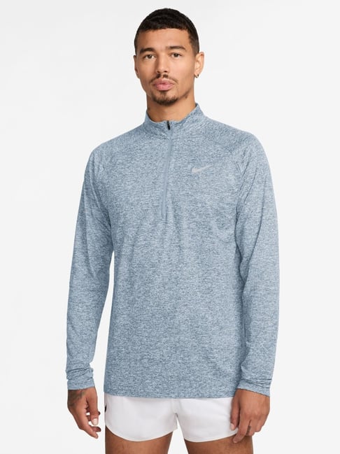 Nike Lt Armory Blue & Reflective Silv Stride Slim Fit Midlayer Jacket