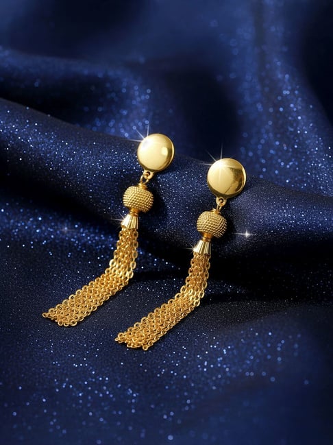 GIVA 925 Sterling Silver Golden Earrings for Women