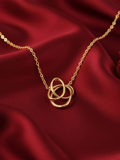 GIVA 925 Sterling Silver Golden Aura Necklace for Women