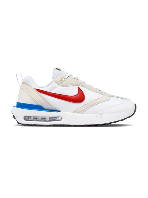 Nike Men's AIR MAX White & Red Photo Blue Black Casual Sneakers