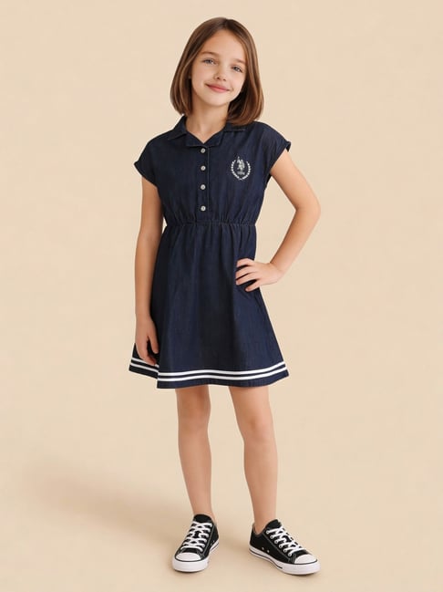 U.S. Polo Assn. Navy Blue Short Sleeves Dress-picture-31